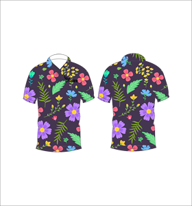เสื้อโปโลลายดอกไม้ฮาวายแบบกำหนดเอง ซับเหงื่อ แห้งเร็ว แขนสั้น เหมาะสำหรับกอล์ฟ ลำลอง แฟชั่นฤดูร้อน - Product Image 3