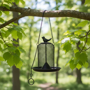 Comedero para Pájaros Silvestres de Metal Resistente con Gancho para Colgar, Decoración para el Hogar - Product Image 4