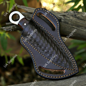 Cuchillo de Caza Fijo de Acero Inoxidable Hecho a Mano con Orificio para el Dedo, de Alta Calidad, Bajo MOQ, para Camping y Bushcraft al Aire Libre, OEM - Product Image 6