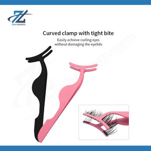 Pinzas para Extensión de Pestañas con Agarre Suave, Acero Inoxidable Antiestático, Punta Puntiaguda, Aplicador de Pestañas, Herramienta de Belleza de Precisión Profesional - Product Image 2
