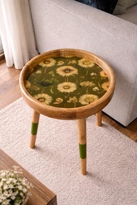 Best Eco-Friendly <b>Foldable</b> Industrial Design Incense Burner Durable Compact Wood Top <b>Table</b> for Home Decor Office Use - Product Image 2