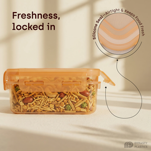 Boîte de conservation alimentaire carrée en silicone, hermétique et anti-fuite, avec fermeture à clip - 500 ml - Product Image 1
