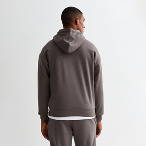 Sweat-shirt à capuche pour homme en coton 100% - Style streetwear hip-hop - Manches longues - Sweat-shirt thermique avec impression sérigraphique brodée pour l'hiver - Product Image 3