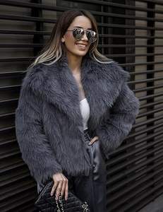 เสื้อโค้ทขนชินชิลล่าแบบคอตั้งรุ่นใหม่สำหรับผู้หญิง เสื้อโค้ทขนกระต่ายเร็กซ์แบบสั้น - Product Image 4