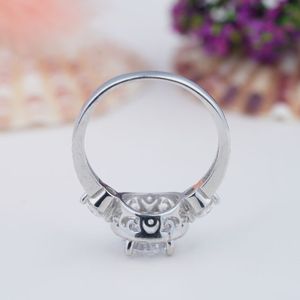 <b>925</b> Sterling <b>Silver</b> Rose Gold Plated Engagement <b>Ring</b> for Women Luxury Dainty Iced Out Moissanite <b>Ring</b> - Product Image 5