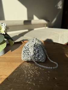 Lotus Hotfix Crystal Clutch Bag Elegant Floral Evening <b>Handbag</b> with Sparkling Stone Embellishments for Women Party Wear - Product Image 5