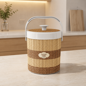 Cubo para Hielo y Arroz Nandos Premium de 8L, Plástico Marrón de Grado Alimenticio, Superficie Resistente a Rayones, Doble Capa Térmica, Ecológico - Product Image 1