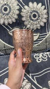 Juego de vasos de cobre puro hechos a mano, vasos martillados para bebidas, vasos ayurvédicos para exportación al por mayor - Product Image 5