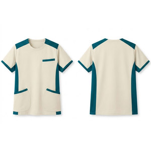Laboratory Medical Workwear Short Sleeve O-Neck <b>Scrub</b> <b>Top</b> Professional Uniform for Healthcare Staff Hospital Clinics and Labs - Product Image 1