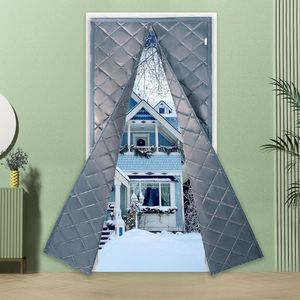 Tenda per Porta in Tessuto Oxford Spesso 36x94 Pollici, Grigia, Tipo Divisibile, Antifreddo, Insonorizzante, Antivento, Tende e Mantovane DU - Product Image 3