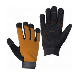 Gants de mécanicien haute performance, durables, colorés, protecteurs, avec poignet élastique, résistants au froid et à la chaleur, antidérapants, en cuir pour - Product Image 1