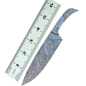 Couteau à lame vierge personnalisé fait main Jexmoo avec lame en acier Damas d'épaisseur 3,0 mm, étui en cuir - Cadeau pour chef - Product Image 1