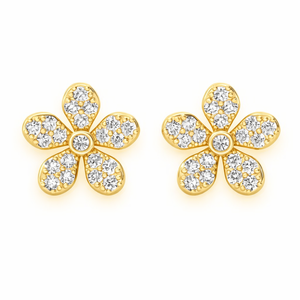 Boucles d'oreilles de luxe SHRAMAN DIAMOND en or massif 10K plaqué rhodium avec diamants de laboratoire - Personnalisées, tendance, étincelantes, pour mariage et soirée - Product Image 5