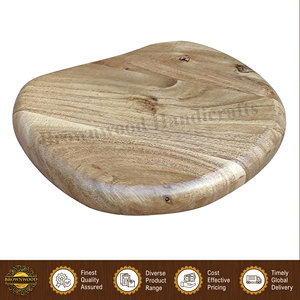 Plateau de service en bois écologique fait main de qualité supérieure pour aliments, plateau/assiette en bois d'acacia massif pour achat en gros - Product Image 6