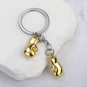 Llavero de Guantes de Boxeo Miniatura, Cuero Genuino y PU Sintético, Accesorio para Fanáticos del Boxeo, Personalizable - Product Image 2