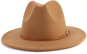 Chapeau Fedora en feutre à large bord chaud et tendance pour l'automne et l'hiver - Product Image 2