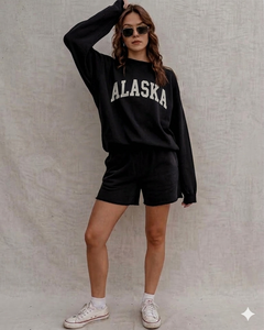 Women Sophisticated <b>Mock</b> <b>Neck</b> <b>Top</b> And Shorts Set Warm Cozy Relaxed Fit Everyday Wear Outfit Premium Clothing - Product Image 1