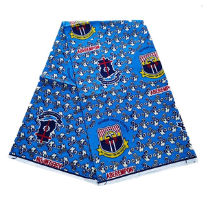 ผ้าฝ้ายพิมพ์ลายแอฟริกันสีสันสดใสสำหรับตัดเย็บเสื้อผ้าตามสั่ง งานโบสถ์ ชุดนักเรียน บริการผลิตแบบ OEM ODM - Product Image 3