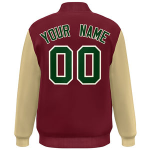 Chaqueta Universitaria de Béisbol Personalizada para Hombre, Tela de Lona, Cuello Alto, Logotipo Frontal, Uniforme de Equipo Personalizado, Servicio OEM al por Mayor - Product Image 4