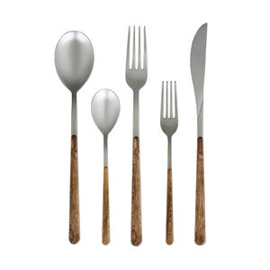 Luxury Stainless Steel <b>Cutlery</b> <b>Set</b> Elegant Grey Marble Nacreous Black Acrylic Handle <b>Gold</b> Plated Dinnerware Flatware <b>Set</b> On Sale - Product Image 3