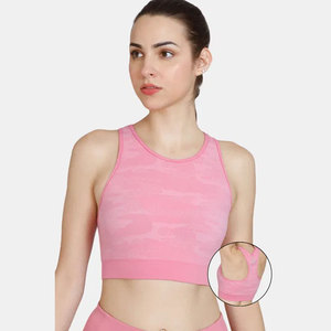 Ensemble de yoga rose pour femme : Crop top sans manches dos nageur et leggings taille haute, tenue de sport intégrale sans couture et respirante - Product Image 2