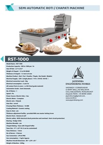 Machine à roti/chapati semi-automatique RST-1000, électrique/gaz double alimentation, 80x29x35 pouces, acier inoxydable, usage commercial, facile à utiliser - Product Image 1