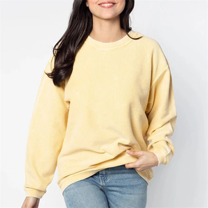 Sudadera de Cuello Alto para Mujer, Logotipo Personalizado en la Parte Delantera, Color Sólido, Manga Larga, 100% Algodón, Invierno, ODM - Product Image 1