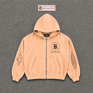 เสื้อฮู้ดดี้พีชโอเวอร์ไซส์สไตล์วินเทจสตรีทแวร์ พิมพ์ลายโลโก้ ดีไซน์กระเป๋าเสื้อ สำหรับใส่ในฤดูหนาว ผ้าฟลีซหนานุ่ม ปักลาย - Product Image 5