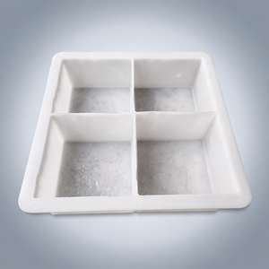 Moule en plastique PP à 4 cellules pour pavés en béton imitation pierre, 100 × 100 × 60 mm par cavité. - Product Image 3