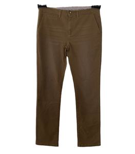 กางเกงผ้าคอตตอนทวิลเข้ารูปสำหรับผู้ชายกางเกงผู้ชายผ้าคอตต้อนดีไซน์ตรงระบายอากาศได้ดีย้อมสีอ่อนใส่สบายฤดูร้อน - Product Image 1