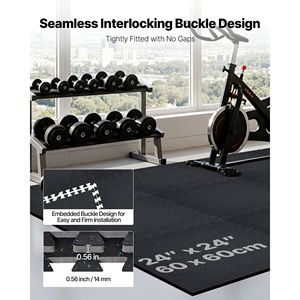 Tappetini Imbottiti Intrecciati per Palestra, 24 Pezzi 60x60x1.4 cm, in Schiuma EVA ad Alta Densità, Gomma Morbida per Esercizi Fitness - Product Image 5