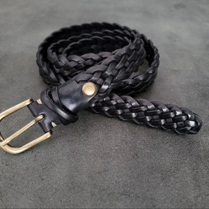 Ceinture en cuir véritable de 1,5 pouce avec logo personnalisé, sangle à cliquet, boucle à verrouillage automatique, produit personnalisable - Product Image 1