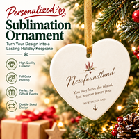 Ornements de Noël en céramique vierges classiques pour sublimation, imprimés double face, personnalisables, à suspendre pour les fêtes