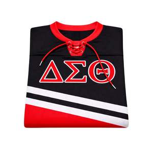 Camiseta de Hockey Negra Delta Sigma Theta para Mujer, Ajuste Cómodo, Calidad Premium, Ropa Deportiva de la Hermandad Griega - Product Image 6