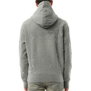 2026 Winter <b>Men's</b> Best Distressed Hoodie High Quality Cotton/Polyester Comfortable and Customized Wholesale Digital Printing - Product Image 2