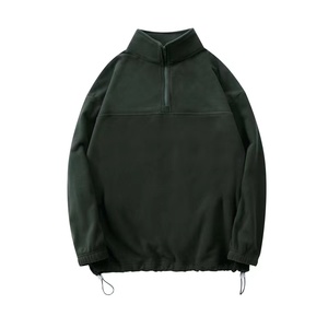 Sudaderas con Capucha de Algodón Grueso de Alta Calidad para Hombre, Sudaderas Lisas Deportivas con Cuello Alto, Sudadera Personalizada con Media Cremallera - Product Image 4