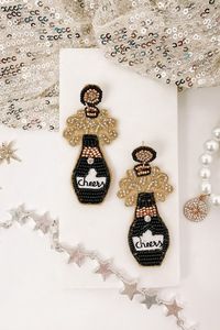 Pendientes de cuentas hechos a mano para mujer, joyería étnica colorida a precio económico. - Product Image 2