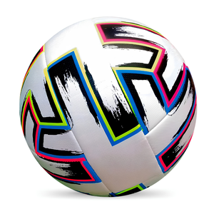 Balón de Fútbol Profesional para Entrenamiento en Exteriores, Talla 4, Cuero PU Termosellado, Uso Interior/Exterior, NEGRO RACING GEAR - Product Image 1