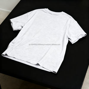 Camiseta Oversize Cuadrada de Diseño en Algodón de 230 g/m², 100% Algodón, Hombros Caídos, Personaliza tu Logotipo, Manga Corta, Color Gris Jaspeado - Product Image 5