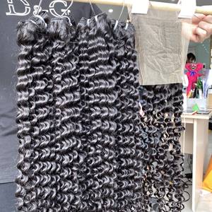Paquetes de trama de cabello humano rizado con agua de Color Natural más vendidos 100% extensiones de cabello virgen crudo vietnamita - Product Image 2
