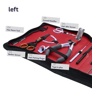 Kit d'outils pour extensions capillaires en acier inoxydable : pinces de maintien robustes, aiguille courbée pour la séparation des mèches, peigne à queue, boucle de fil et bande adhésive - Product Image 3