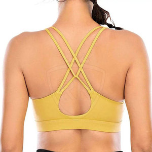 High Quality Breathable Simple Women Sports Bra Front Logo High Support Yoga Sports Bra Wholesale Best Selling 2026 - Product Image 5