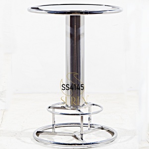Mesa de metal de hierro de estilo moderno hecha a mano de diseñador indio con el último recubrimiento en polvo para hoteles, bares, pubs - Product Image 1