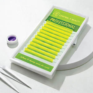 OEM Yellow Neon Volume <b>Eyelash</b> <b>Extensions</b> Korean PBT Volume Lashes Private Label Korea False <b>Eyelash</b> <b>Mink</b> <b>Eyelashes</b> Matt Lash - Product Image 4