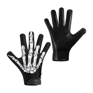 Gants de football américain de haute qualité en silicone bicolore, performance professionnelle, avec matériau de contact adhérent pour jeunes et adultes - Product Image 1
