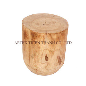 Premium Quality Solid Wood <b>Stool</b> Handmade Natural Wooden Side <b>Table</b> Rustic Home Furniture Wholesale Factory Direct OEM ODM Decor - Product Image 1