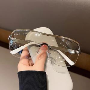 Y2K New Spice White UV400 PC Lenses Sunglasses Personality Riding Mountain Luxury European American Fashion Metal Unisex Adult - Product Image 4