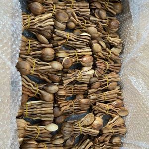 Cucharas de Madera de Acacia Reutilizables de Alta Calidad, Juego de 7 Piezas, 5.8 Pulgadas, Mini Cucharas para Miel, Mermelada y Condimentos, Solo Lavar a Mano, Utensilios de Cocina - Product Image 2