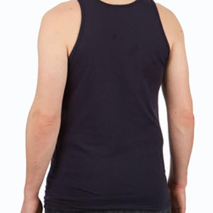 Cotton Bamboo Fiber <b>Black</b> White V-neck Tank <b>Top</b> Sleeveless Breathable Sportswear Men's Vest High Quality Body Building - Product Image 2