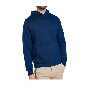 <b>Men's</b> <b>Red</b> 100% Cotton Fleece Hooded <b>Sweatshirt</b> Loose Fit Casual Pullover with Pocket Knitted Solid Color Winter Wear - Product Image 3